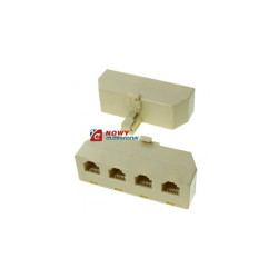 Rozgałęźnik tel.mod.(wt.-4gn.)4p