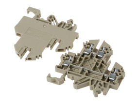 Dwurzędowa złączka szynowa RS PRO poziomy: Podwójny 22 → 14AWGŚruba 20 (cUL) A, 20 (UL) A, 24 (IEC) A 500 V