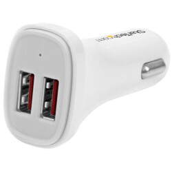 StarTech.com USB2PCARWHS StarTech.com Dual Port USB Car Charger - High