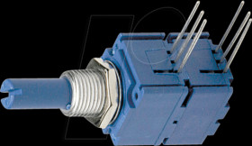 91A2A-B28-D15/D15L Rotary Potentiometer, 10 kOhm, logarithmic, 6.35 mm