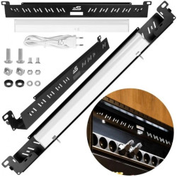 Panel LED do szafy RACK 19 1U czarny