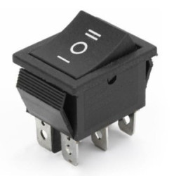 Przełącznik kołyskowy KCD4 podwójny 3pozycje ON-OFF-ON