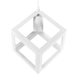 Lampa Wisząca Sufitowa Geometryczna IL MIO SWEDEN 1xE27 Biała - GOLDLUX (Polux)
