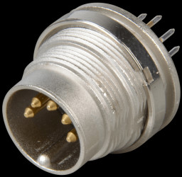 19952 Panel plug, rear mounting , PCB, IP40, 5-pin