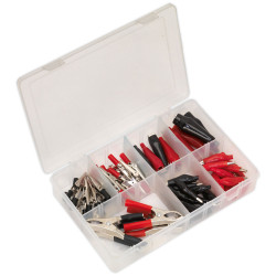 Sealey AB023CA Crocodile Clip Assortment 60pc Red &amp; Black
