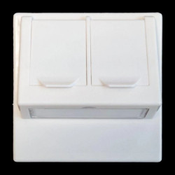 Adapter dwumodułowy podwójny kątowy 2xRJ45 EMAD-RWDT-2K