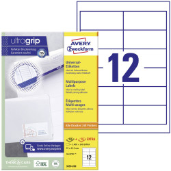 Avery-Zweckform 3659-200 All-purpose labels 97x42.3mm White Paper Permanent