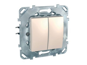 UNICA Wyłącznik podwójny świecznikowy piaskowy MGU50.211.25Z SCHNEIDER ELECTRIC
