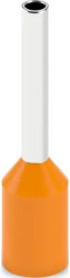 Insulated wire end ferrule, 0.5 mm², 14 mm/8 mm long, DIN 46228-4, UL 486F-E, orange, 2100128
