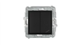 Mini Łącznik Pojedynczy Ze Schodowym (Wspólne Zasilanie) Czarny Mat 12Mwp-10.1