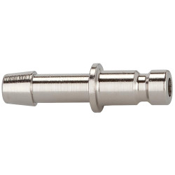 Insertion grommet, L 24 mm, 35 bar, brass, nickel-plated, for jacks, 107097