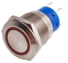 Nasadka przełącznika Chwilowy SPDT średnica wycięcia 19.2mm, montaż panelowy RS PRO