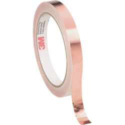 3M&#x2122; 118115 Copper Tape-Copper Foil with Acrylic Conductive Adhesive 15mm x 16.5m