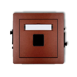 Mechanizm gniazda multimedialnego pojedynczego bez modułu (standard Keystone) 9DGM-1P