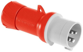 Przemysłowa wtyczka przenośna, prosta, 32A, 3p+E, 380...415 V AC, IP 44 PKE32M434