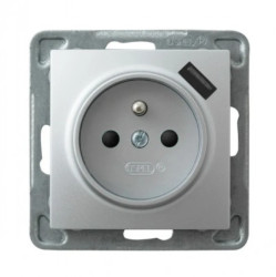 Impresja Gniazdo pojedyncze z uziemieniem z przesłonami torów prądowych z ładowarką USB GP-1YZPUSB/m/18