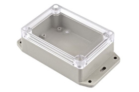 Obudowa ogólnego użytku ABS szerokość zew. 75 mm długość zew. 105 mm wys. zew. 40 mm Hammond IP65 Jasnoszary