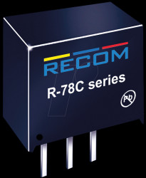 80000044 DC/DC converter R78C, 15-42 Vin, single, 12 Vout, 1000 mA, SIP-3