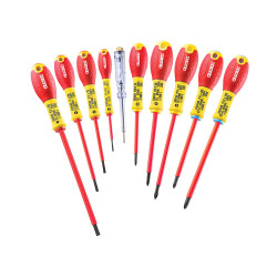 Expert E160912 Insulated Screwdriver Set,10 Piece SL/PH/PZ