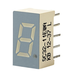 SC32-11EWA wyświetlacz LED czerwony, 0,8-1,9mcd; katoda