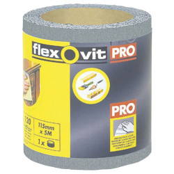Flexovit 63642526417 High Performance Finishing Sanding Roll 115mmx5m 240G-Med
