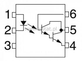 4N 33 transoptor w układzie Darlingtona