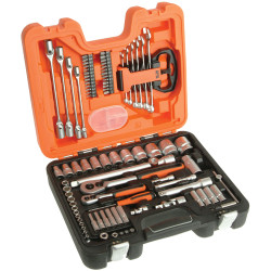 Bahco S910 Socket &amp; Spanner Set of 92 Metric &amp; AF 1/4 &amp; 1/2in Drive