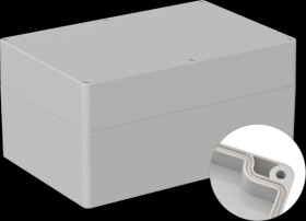 Industrial housing, 240.3 x 160.3 x 120 mm, IP66, light gray