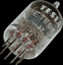 E180F Electron tube, pentode, Noval, 9-pin, 6.3 V