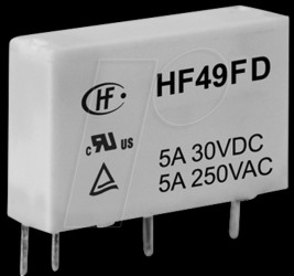 HF49FD/024-1H12F Slimline relay, 24 V, 1 NO, 5 A, RT III