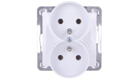 Impresja Gniazdo Podwójne Z/U Białe Gp-2Yrz/M/00