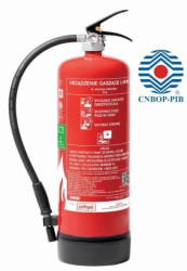MOBIAK Gaśnica 9L z CNBOP do gaszenia baterii litowych i akumulatorów Li-ion + wieszak