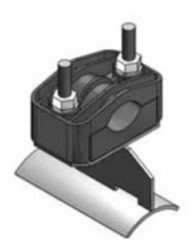 Uchwyt U2 na słup wirowany - na taśmę U203T 002912312