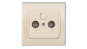 Logo Gniazdo Antenowe Rtv Końcowe 2Db Beżowy 1Lg2k