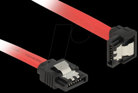 83976 SATA 6 Gb/s male&gt;male downw. ang. 10 cm red