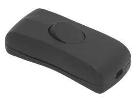 Przełącznik przelotowy Czarny 230V