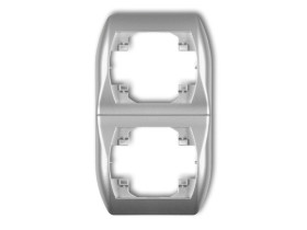 TREND Ramka pionowa 2 podwójna srebrny metalik 7RV-2 KARLIK