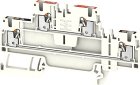 Multi level terminal block, push-in connection, 0.14-1.5 mm², 2 pole, 17.5 A, 6 kV, white, 2652200000