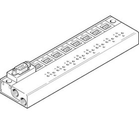 Blok kolektora 10-drogowa M7 Festo