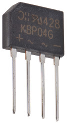 Mostek prostowniczy Jednofazowy 1.5A 400V Połączenie silikonowe KBP