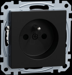 MEG2600-0403 System M Schutzkontakt-Steckdose - Typ E Recyceld Plastic schwar