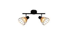 Lampa Sufitowa Gent Kolor Czarny Metal/Rattan, 2Xe14 Ip20 P20084-2Tu Zuma Line