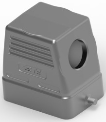 Housing, size HB6, die-cast aluminum, PG21, angled, clip locking, IP65, T1310060121-000