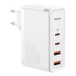 Ładowarka sieciowa Baseus 100W GaN2 Pro USB/USB-C QC4 PD Biała CCGAN2P