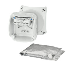 Skrzynka zaciskowa Poliwęglan 62 x 93 x 93mm Szary IP68 HENSEL