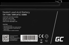 AGM06 AGM battery, 12 V, 9 Ah
