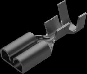 Uninsulated flat plug sleeve, 5.21 x 0.81 mm, 0.82 to 2.08 mm², AWG 18 to 14, brass, tin-plated, 170180-2