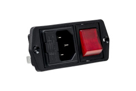 Złącze IEC IEC C14 Montaż na panelu Męski 10A Proste liczba bezp 1 Szybkozłączne Bulgin