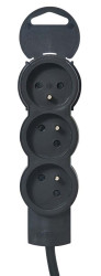 Przedłużacz 3m 3 gniazda Przedłużacz z gniazdami typ Typ E - gniazdo francuskie 16A