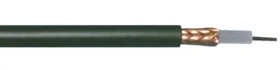 Coax RF cable, 75 Ω (75R), black, Staku solid wire, bright, 11050900